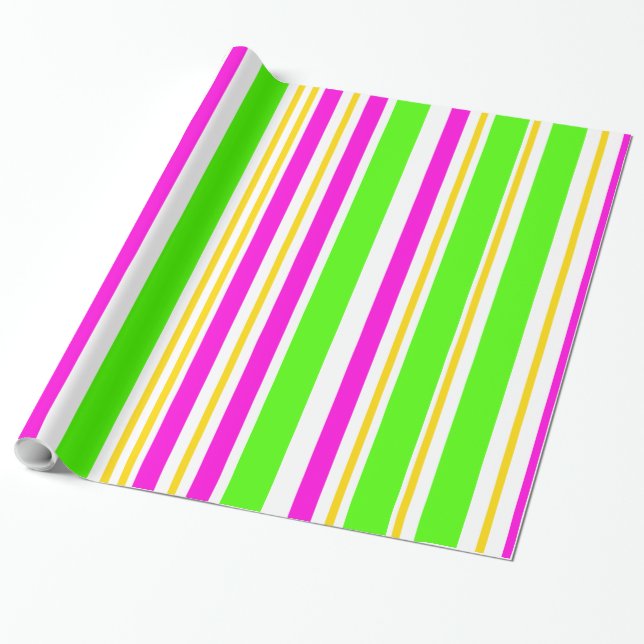 Papel De Presente Stripes Diversas (Desenrolado)