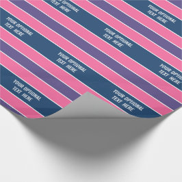 Papel De Presente Stripes Papel de empacotamento de texto personaliz