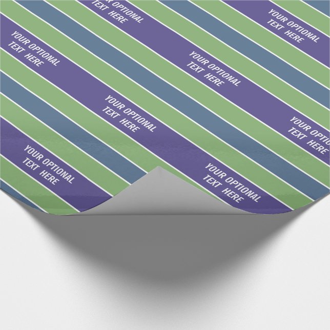 Papel De Presente Stripes Papel de empacotamento de texto personaliz (Ponta)