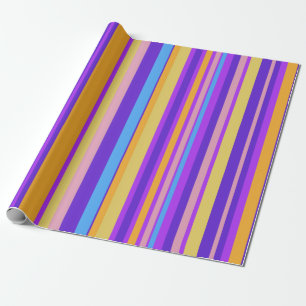 Papel De Presente Stripes Vibrantes