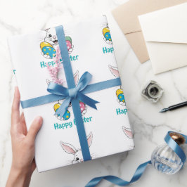 Papel De Presente Stylish bunny eggs Gift Happy Easter gift
