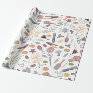 Papel De Presente Stylist para o cabelo | Padrão | Watercolor