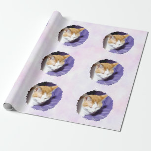 Papel De Presente Sua Foto Pastel Rosa e Roxo