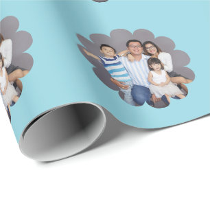Papel De Presente Sua Foto Personalizada em Flor