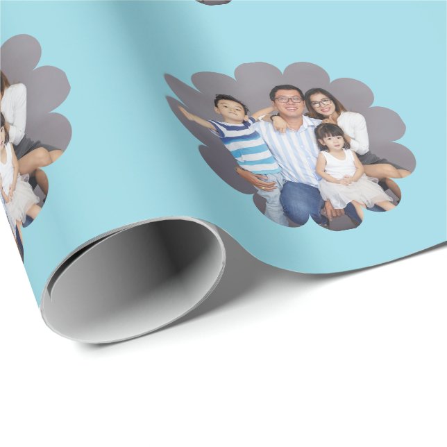 Papel De Presente Sua Foto Personalizada em Flor (Ponta do rolo)