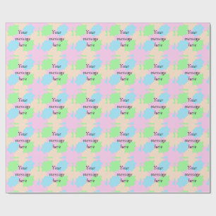 Papel De Presente Sua mensagem aqui adicionar texto nome boho colori