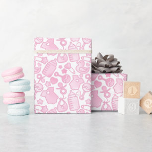 Papel De Presente Suaves borrifadas, cor-de-rosa