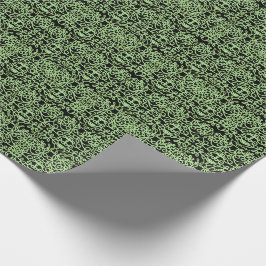 Papel De Presente Suavidades sofisticadas | preto e verde 