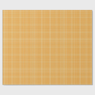 Papel De Presente Subtle Golden Gingham Plaid