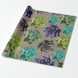 Papel De Presente Succults Faux Burlap