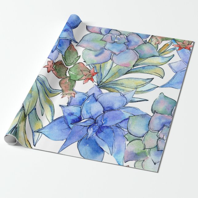 Papel De Presente Suculentas (Desenrolado)