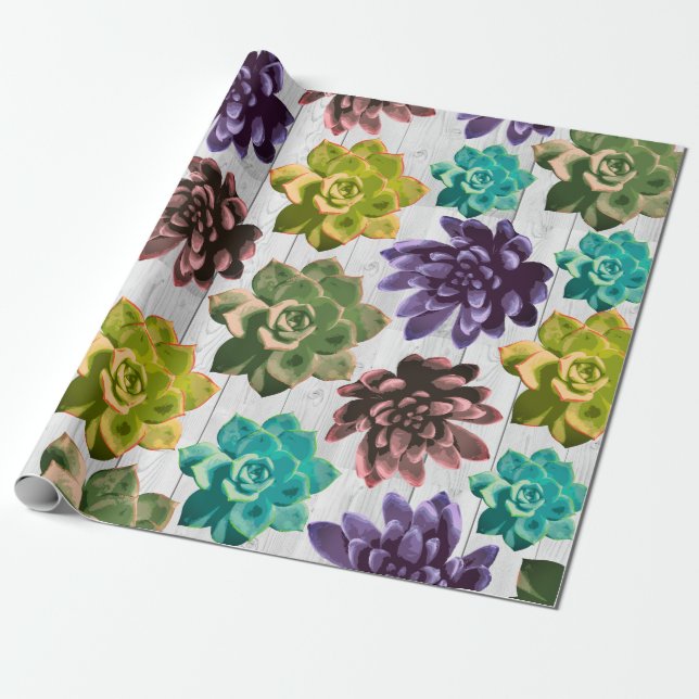 Papel De Presente Sucultivos e Planadores de Madeira Branca Russos (Desenrolado)