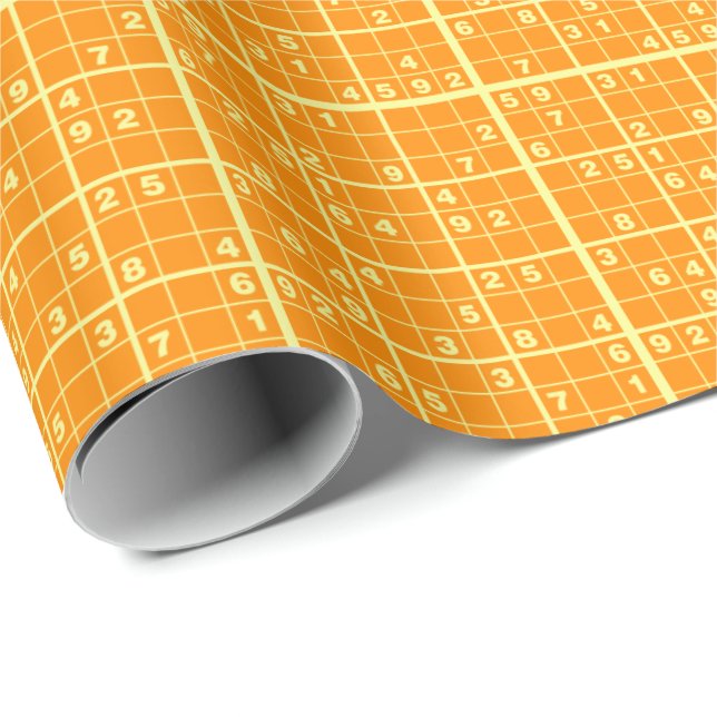Papel De Presente Sudoku (Ponta do rolo)