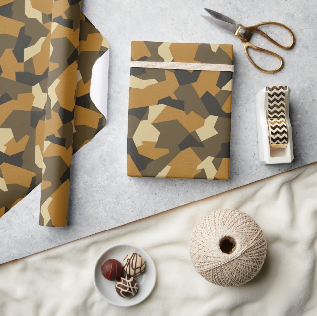 Papel De Presente Sueco Camo Advanced Brown (Artesanato)