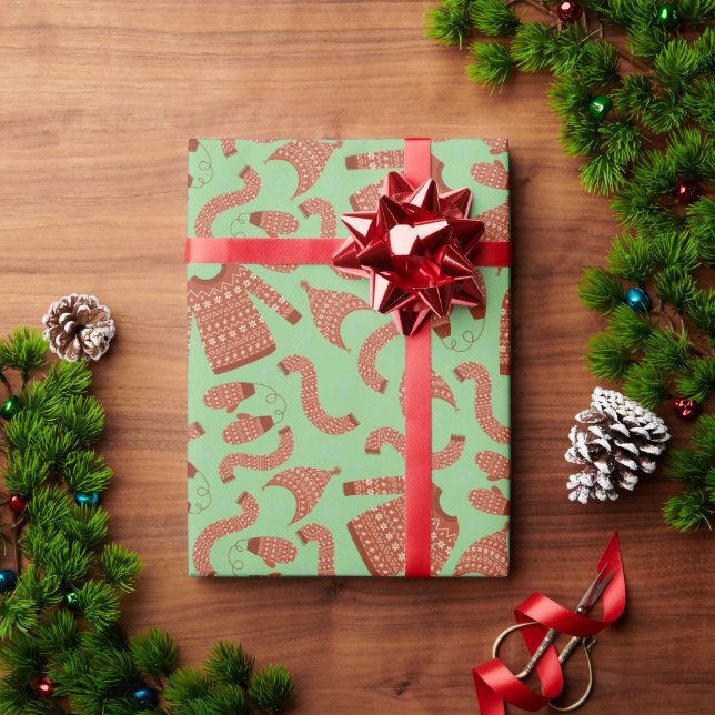 Papel De Presente Suéter de Natal Feio Brancos (Presente de Natal)