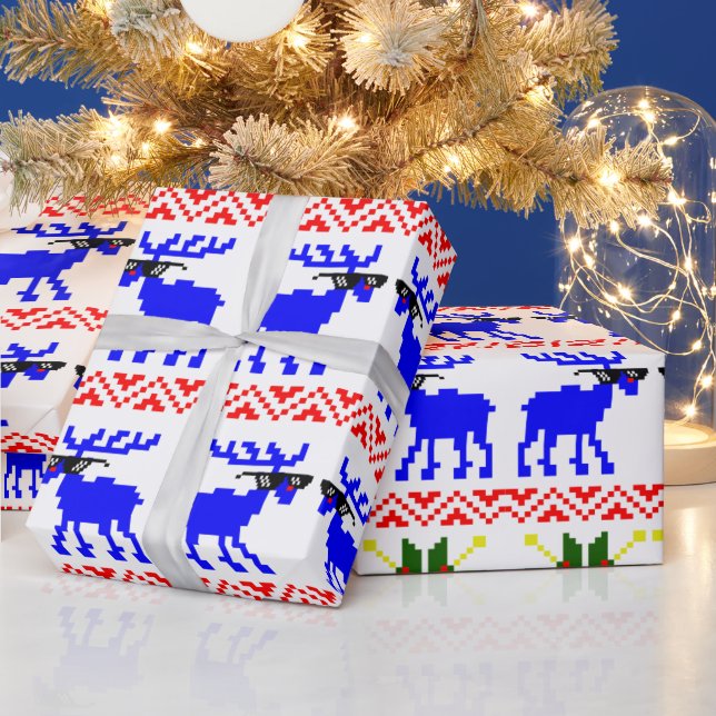 Papel De Presente Suéter Feio (Aceite) Rena de Natal (Feriados)