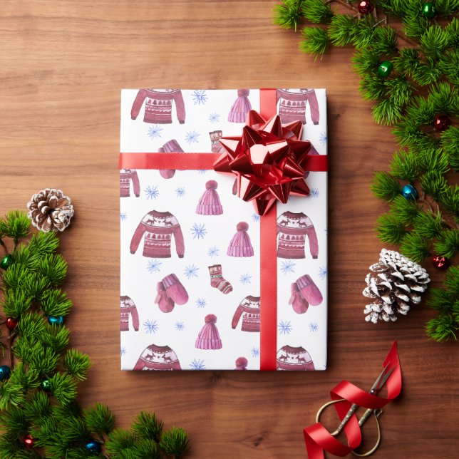 Papel De Presente Suéter Feio de Natal & Chapéu de Inverno (Presente de Natal)