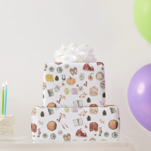 Papel De Presente Suéteres de Queda Celestial Pumpkin outono