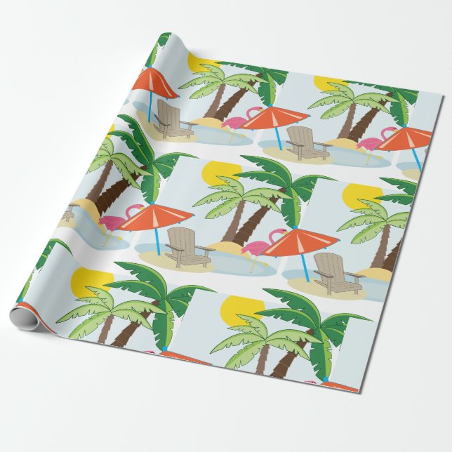 Papel De Presente Summer Beach (Desenrolado)
