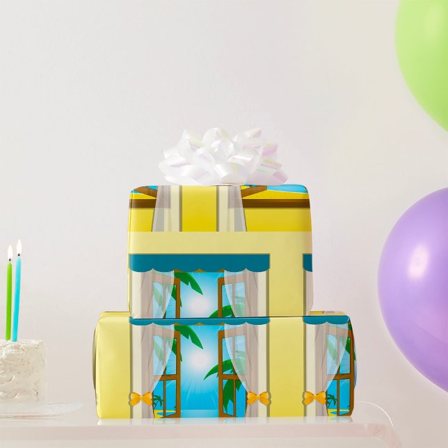 Papel De Presente Summer Beach View (Criador carregado)