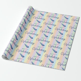Papel De Presente Summer Beach Weding Ocean Seashell Rainbow Stripe