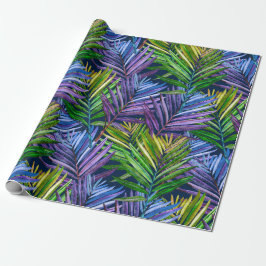 Papel De Presente Summer Breeze Palms Tropicais de Praia