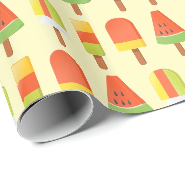 Papel De Presente Summer Ice Lollies Pattern (Ponta do rolo)