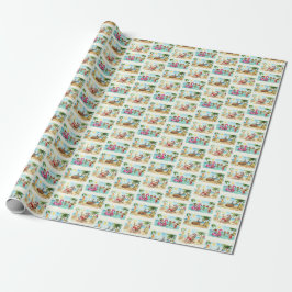 Papel De Presente Summer Santa Wrapping Paper – Tropical Christmas B