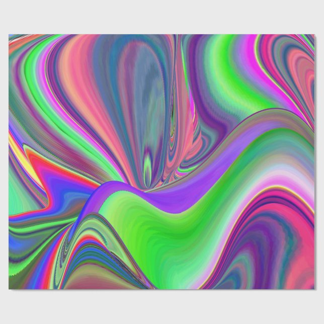 Papel De Presente Summersense, Abstrato 3D Rainbowart (Aberto)