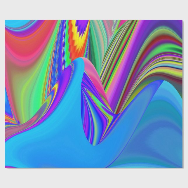 Papel De Presente Summersense, Abstrato 3D Rainbowart (Aberto)