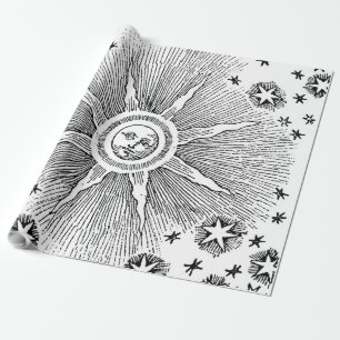 Papel De Presente Sun Stars Antiguamente Night Sky Medieval Zodieval
