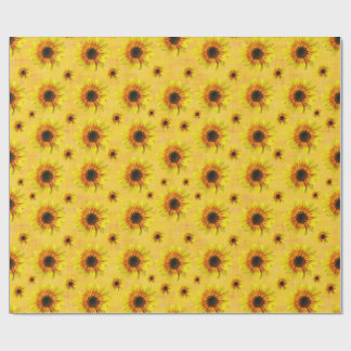 Papel De Presente Sunflower Floral Rustic Country Wrapping Paper