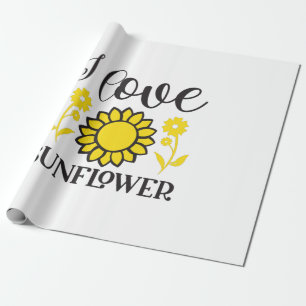 Papel De Presente Sunflower Lover I Love Sunflower