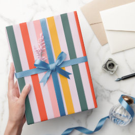 Papel De Presente Sunny Horizontal Stripes