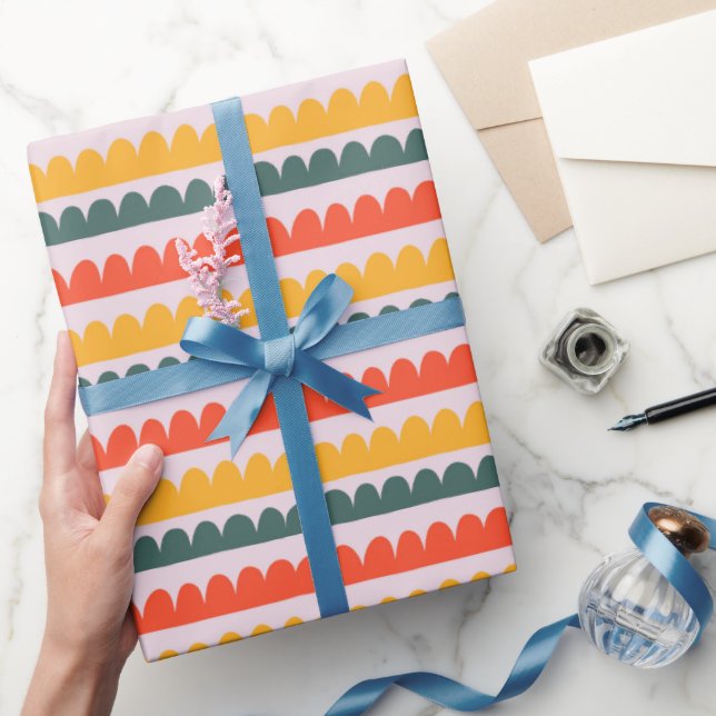 Papel De Presente Sunny Scallops (Presentear)