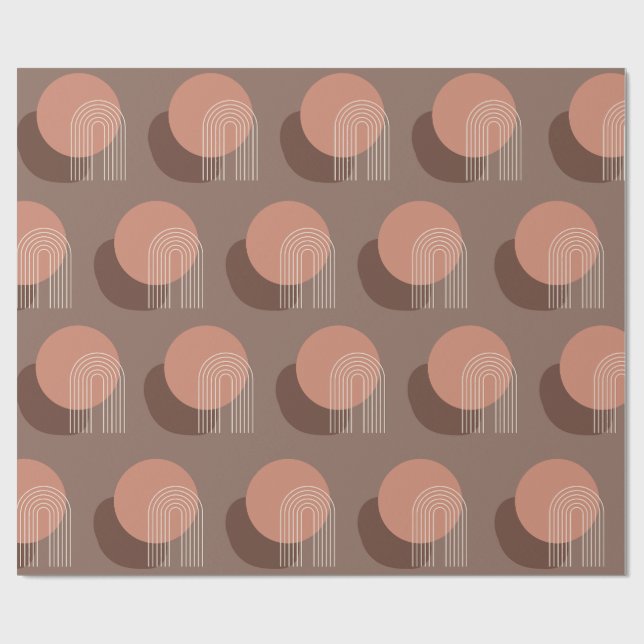 Papel De Presente Sunset do Tronco Blush Retro (Aberto)