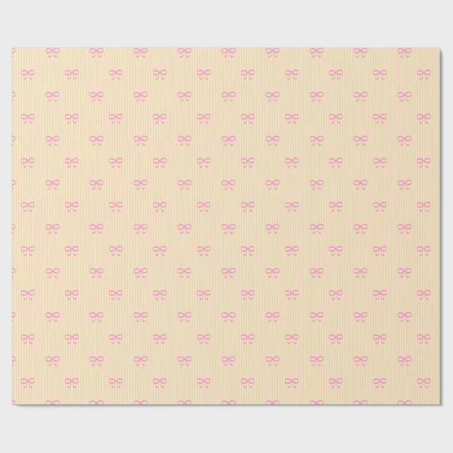 Papel De Presente Sunshine Yellow Balletcore Ribbon Bows (Aberto)