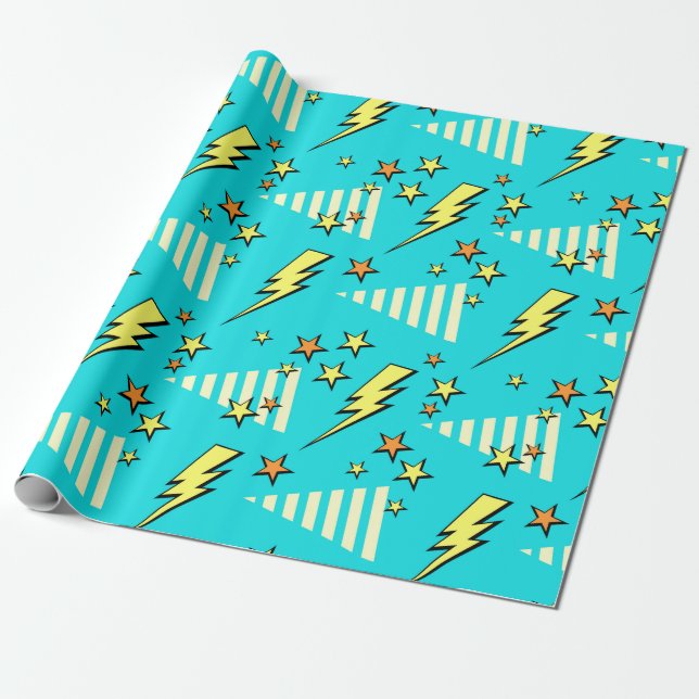 Papel De Presente Super Arte Pop (Desenrolado)