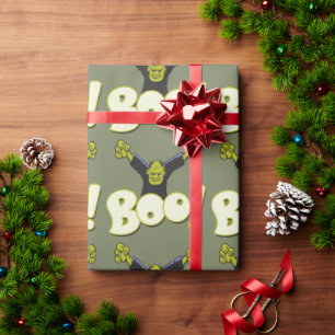 Papel De Presente Super-herói de Frankie - monstro o Dia das Bruxas