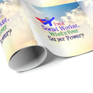 Papel De Presente Super-herói do trabalhador social