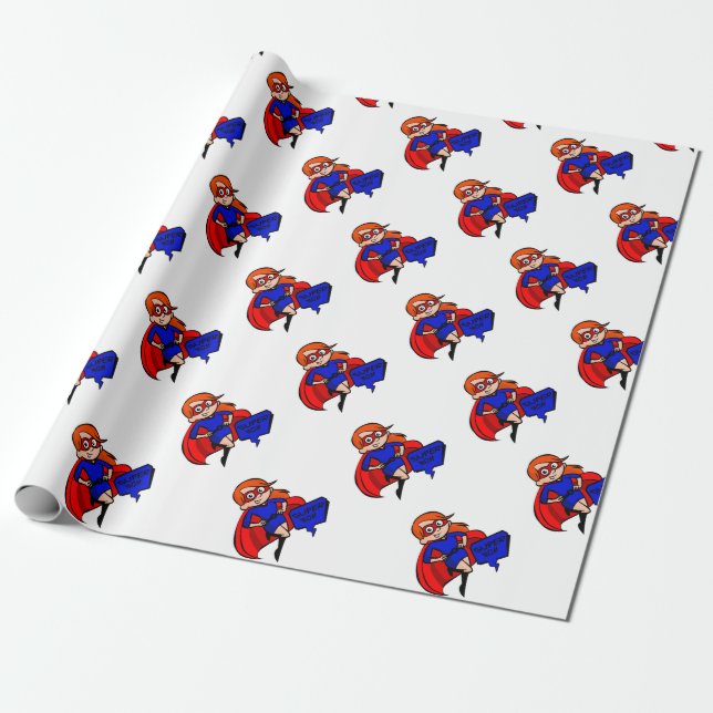 Papel De Presente super-mãe (Desenrolado)