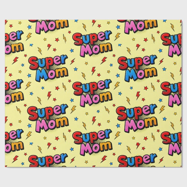 Papel De Presente Super Mãe (Aberto)