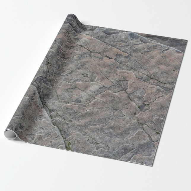 Papel De Presente Superfície de pedra de textura rochosa (Desenrolado)