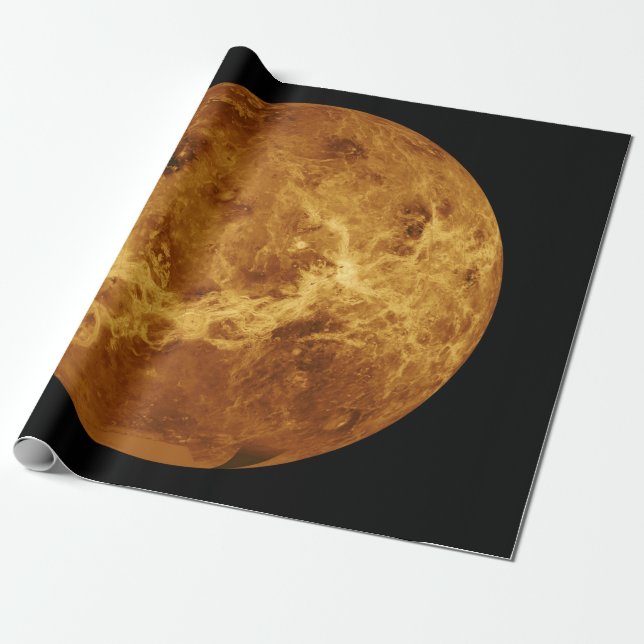 Papel De Presente Superfície do Planeta Vênus (Desenrolado)