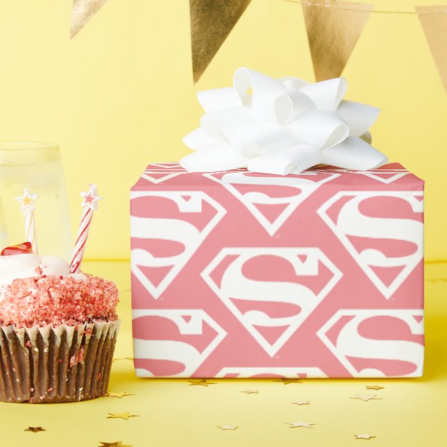 Papel De Presente Supergirl Solid S-Shield (Festa de aniversário)