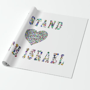 Papel De Presente Suportar Israel - Design Gemstone Lettering