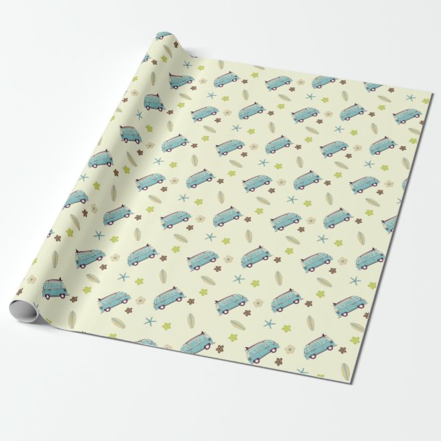 Papel De Presente Surf do rv (Desenrolado)