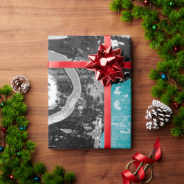 Papel De Presente Surface Current – Abstract Flow & Structure Wrappi