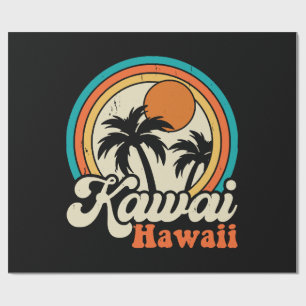 Papel De Presente Surfando Kawaii Havaí