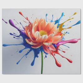 Papel De Presente Surto de Cores Pétala